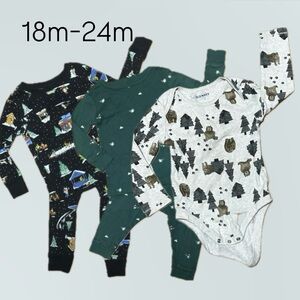 Toddler Christmas/Winter Pajama Lot (18m - 24m)